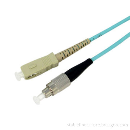 OM3 SC-FC Simplex Fiber-optic Patch Cord with -40 to 85 Degree, Operating Temperature